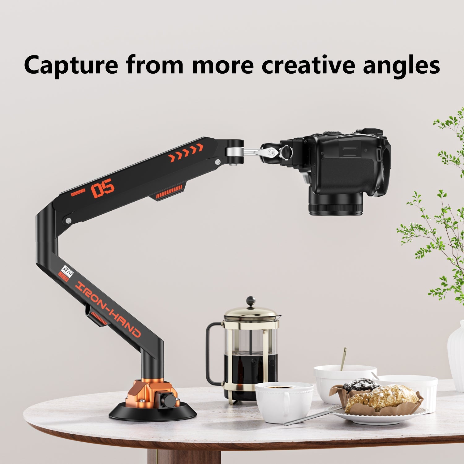 JINRAIKO Suction Mount — For Flexible Arm PlacementJINRAIKO